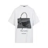 Balenciaga Oversized Graphic Print T-shirt In White