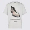 Balenciaga Basketball Sneaker Print Oversized T-shirt In White