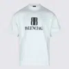 Balenciaga Cotton Tshirt With Logo Print In White
