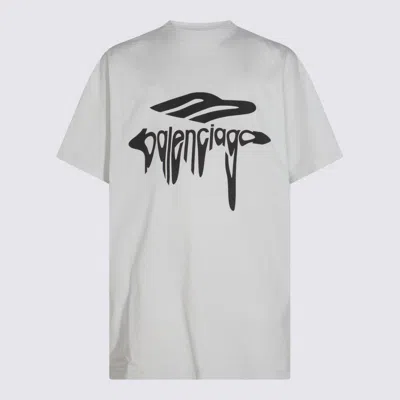 Balenciaga White Cotton Under Armour T-shirt In Grey