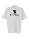 Balenciaga Bb Logo Oversized Distressed T-shirt In White