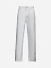 Balenciaga Women White Denim Loose Fit Jeans In White