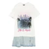 Balenciaga Layered Mini Dress With Denim Skirt Effect In White