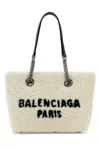 Balenciaga Women's Shearling Duty Free S Handbag In White