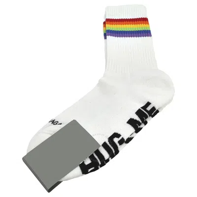 Balenciaga White Fetish Rainbow Logo Socks