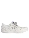 Balenciaga Hamptons 3b Sports Icon Leather Sneakers In White