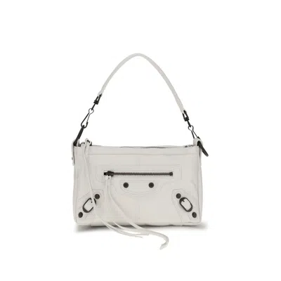Balenciaga White Lamb Ovis Aries Aries Handbag In Gray