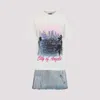 Balenciaga Layered Mini Dress With Denim Skirt Effect