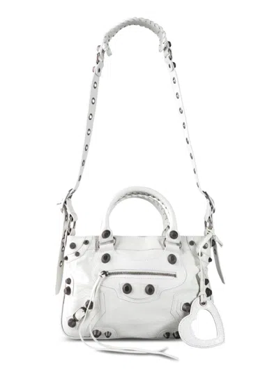 Balenciaga White Le Cagole Small Satchel Bag