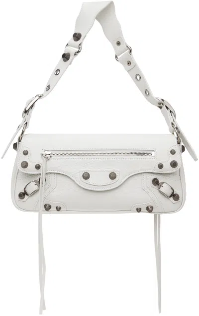 Balenciaga White 'le Cagole' Small Sling Bag In 9104 Optic White