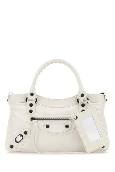 Balenciaga White Le City Satchel