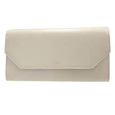 Pre-owned Balenciaga White Leather Coin Purse/coin Case ()