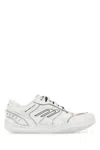 Balenciaga Women Hamptons Worn-out Leather Low-top Sneakers In White