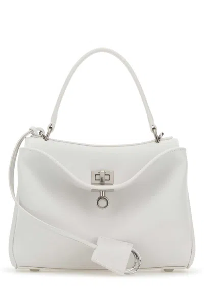 Balenciaga White Leather Mini Rodeo Handbag