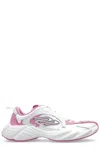 Balenciaga White Leather Monday Sneakers In Pink