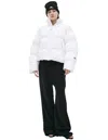 Balenciaga White Logo Down Jacket In Multi