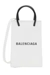 BALENCIAGA WHITE LOGO-PRINT CROSSBODY BAG