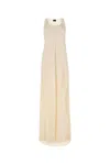 Balenciaga White Logo-print Racerback Gown In White
