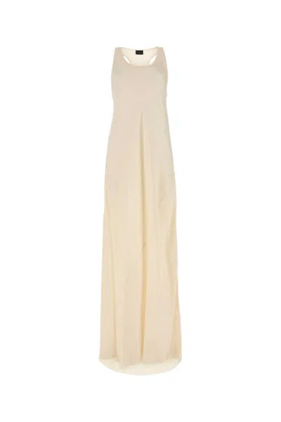 Balenciaga White Logo-print Racerback Gown