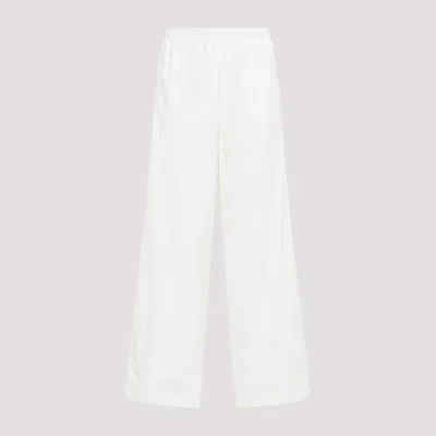Balenciaga White Medium Fit Tracksuit Cotton Pants