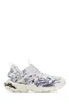 Balenciaga Mesh And Rubber Track Sneakers With Chunky Sole In White