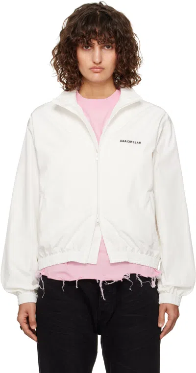 BALENCIAGA WHITE MIRROR 'BALENCIAGA' REGULAR TRACK JACKET 