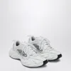 Balenciaga Monday Rubber-trimmed Leather Sneakers In White