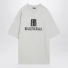 Balenciaga Bb Logo Oversized Distressed T-shirt