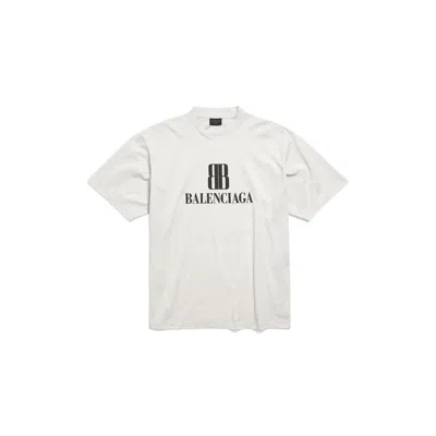 Balenciaga White Nano Bb Medium Fit T-shirt