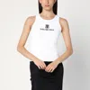 Balenciaga Logo-intarsia Sleeveless Tank Top In White