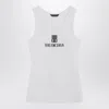 Balenciaga Logo-intarsia Sleeveless Tank Top In White
