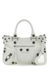 Balenciaga Women's Neo Cagole Leather Tote In White