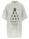 Balenciaga White T-shirt With Logo Printed On The Front And Torn Details In Cotton Woman In White