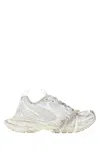 Balenciaga White Polyurethane Polyester Sneakers In Silver
