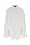Balenciaga Poplin Oversize Shirt In White