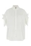 Balenciaga Camicia In Popeline Bianco Donna In White