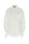 Balenciaga White Double-breasted Tailored Shirt In White