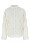Balenciaga White Poplin Shirt In Neutral