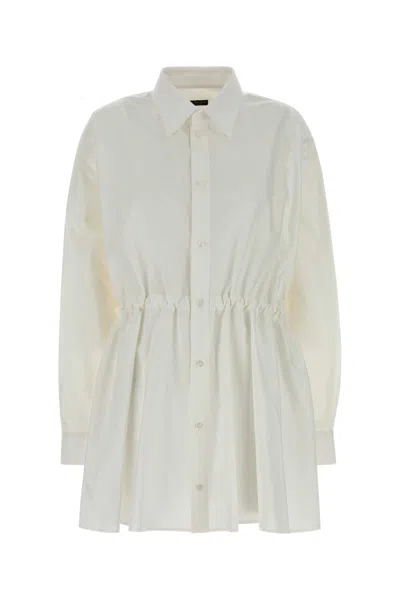 Balenciaga White Poplin Shirt Dress