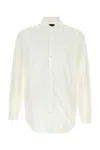 Balenciaga White Poplin Shirt In Yellow