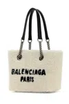 Balenciaga Women's Shearling Duty Free S Handbag In Natural