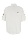 Balenciaga White Shirt With Logo Lettering On The Front And Logo Patch On The Sleeve In Cotton Man