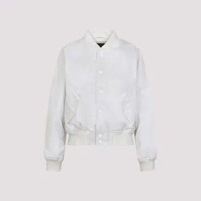 BALENCIAGA WHITE SHRUNK VARSITY JACKET
