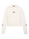 Balenciaga Wool Knitted Crewneck Ski Pullover In White