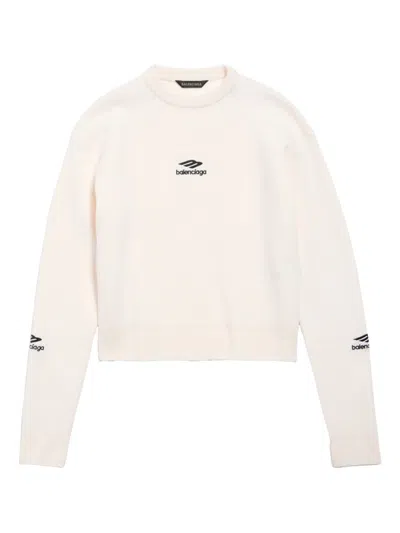 BALENCIAGA WHITE SKI CREWNECK SWEATER