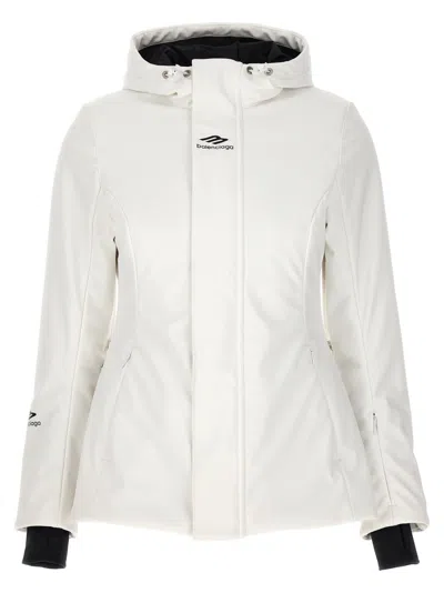 BALENCIAGA WHITE SKI HOURGLASS 3B SPORTS ICON PARKA