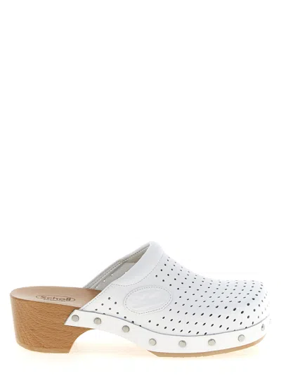 Balenciaga White Slip On Mules