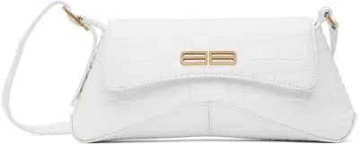 Balenciaga White Small Xx Flap Bag In 9001 Optic White
