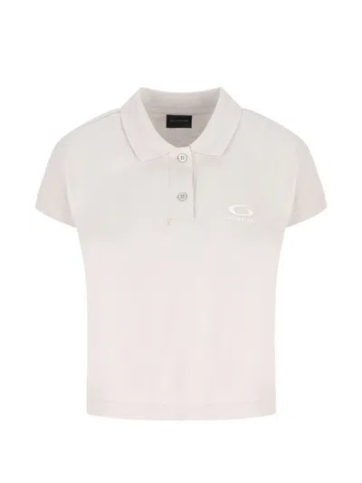 Balenciaga Off-white Laurel Classic Polo Women In Gray