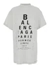 Balenciaga White T-shirt With Logo Printed On The Front And Torn Details In Cotton Woman In White